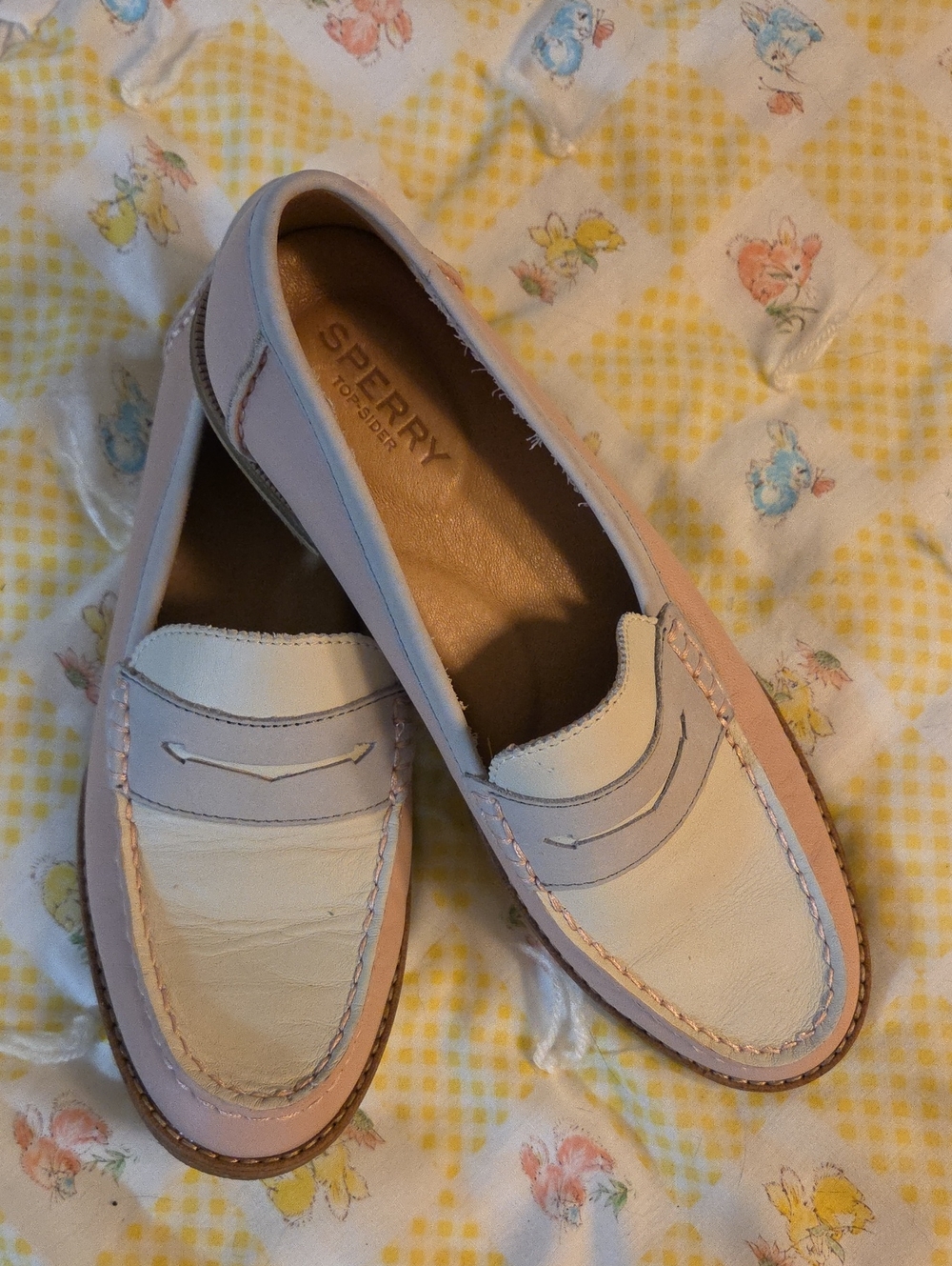 Sperry Women's Seaport Tri-Tone Leather Penny Loafers. Size 7.